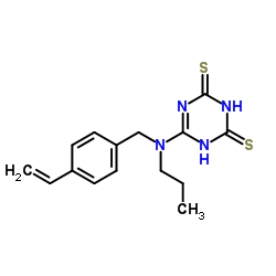 6-(4-乙烯基苄基-正丙基)氨基-1,3,5-三嗪-2,4-二硫醇 结构式