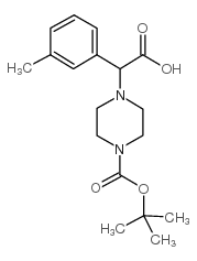 2-(4-Boc-哌嗪)-2-(3-甲基苯基)乙酸 结构式