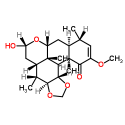苦树醇 B 结构式