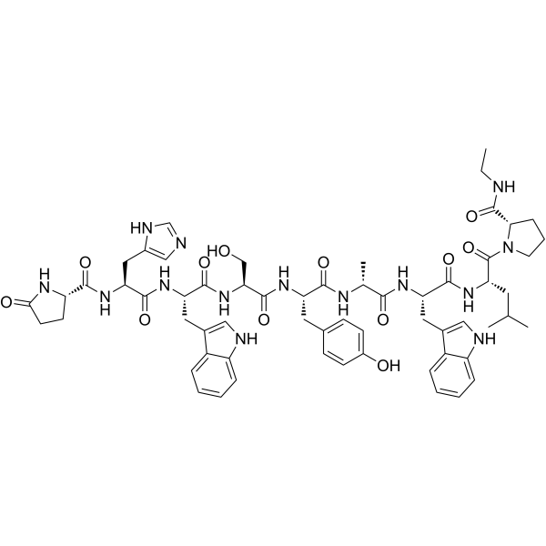 (DES-GLY10,D-ALA6,PRO-NHET9)-LHRH (鲑鱼) 结构式