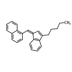 (E)-1-((3-戊基-1H-茚-1-亚基)甲基)萘 结构式
