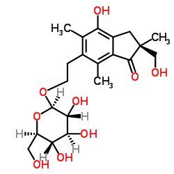 金粉蕨辛 2'-O-葡萄糖甙 结构式