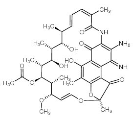 3-氨基-4-亚氨基-利福霉素 S 结构式