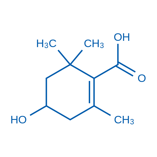 4-羟基-2,6,6-三甲基-1-环己烯羧酸 结构式