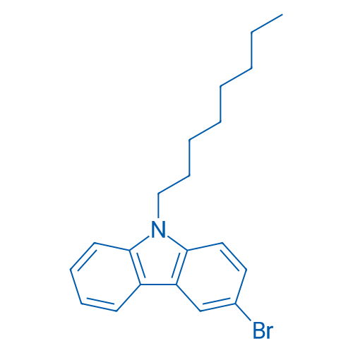 3-溴-9-正辛基-9H-咔唑 结构式