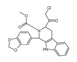 (1S,3R)-1-苯并[1,3]二氧杂-5-基-2-(2-氯乙酰基)-2,3,4,9-四氢-1H-b-咔啉-3-羧酸甲酯 结构式