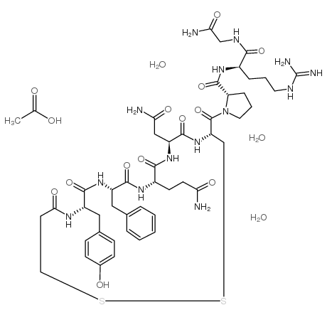 Desmopressin acetate trihydrate 结构式
