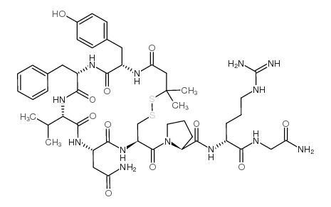 (去氨基-Pen1,Val4,D-Arg8)-加压素 结构式