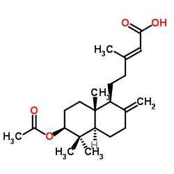 3-乙酰氧基-8(17),13E-劳丹二烯-15-酸 结构式