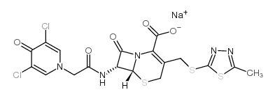 头孢西酮钠 结构式