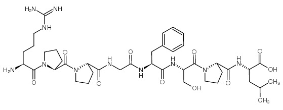 (DES-ARG9,LEU8)-缓激肽 结构式