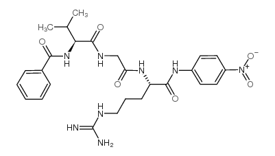 苯甲酰基-缬氨酰-甘氨酰-精氨酰-对硝基苯胺 结构式