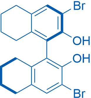 (R)-3,3’-二溴-5,5’,6,6’,7,7’,8,8’-八氢联萘酚 结构式