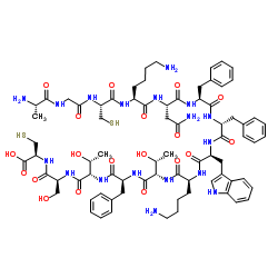 [D-苯丙氨酸7]-生长抑素-14 结构式