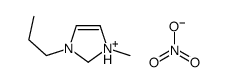 1-丙基-3-甲基咪唑硝酸盐 结构式