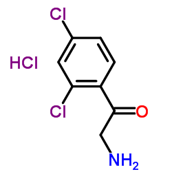 2-氨基-1-(2,4-二氯苯基)乙酮盐酸盐 结构式