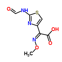 (Z)-[2-(甲酰氨基)噻唑-4-基](甲氧基亚氨基)乙酸 结构式