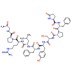 2-D-苯丙氨酸-3-D-脯氨酸-6-D-苯丙氨酸-促黄体激素释放因子 结构式