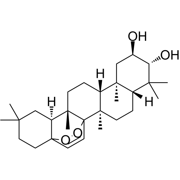 14,17-表二氧基-28-去甲-15-蒲公英烯-2,3-二醇 结构式