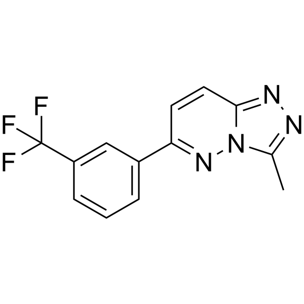 3-甲基-6-(3-三氟甲基苯基)-1,2,4-三唑并-(4,3-b)吡嗪 结构式