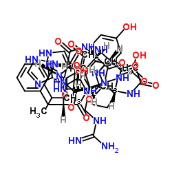 N-乙酰基-L-α-天冬氨酰-L-精氨酰-L-缬氨酰-L-酪氨酰-L-异亮氨酰-L-组氨酰-L-脯氨酰-L-苯丙氨酰-L-组氨酰-L-亮氨酸 结构式