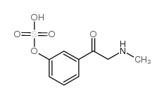Alpha-甲基氨基-m-羟基苯乙酮硫酸盐 结构式