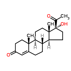 羟孕酮 结构式