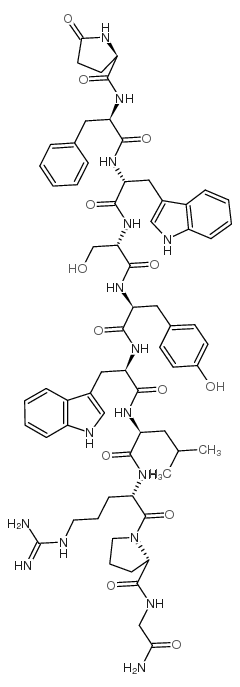 (D-PYR1,D-PHE2,D-TRP3,6)-LHRH 结构式