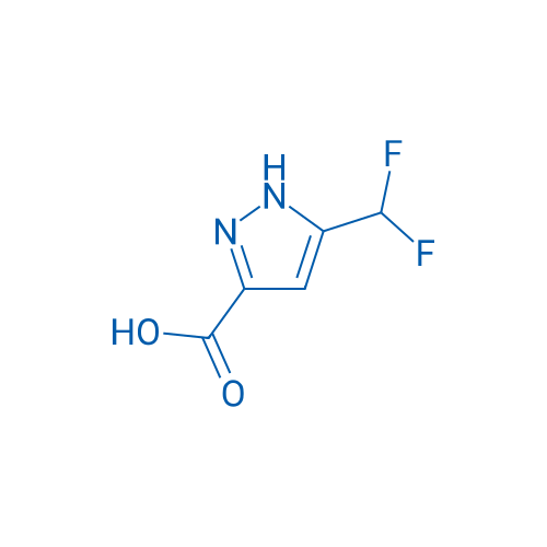 5-(二氟甲基)-1H-吡唑-3-羧酸 结构式
