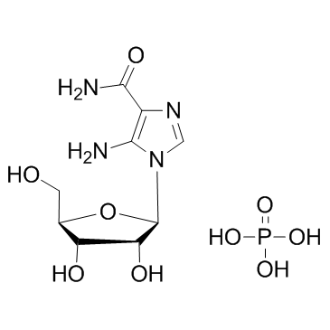 5-氨基-1-核糖基咪唑-4-甲酰胺磷酸盐 结构式