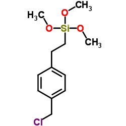 1-(氯甲基)-3(或4)-[2-(三甲氧基硅基)乙基]苯 结构式