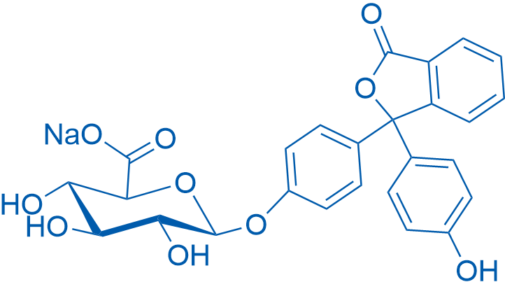 酚酞-β-D-葡萄糖醛酸钠 结构式
