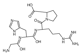 H-甘氨酰-L-组氨酰-L-精氨酰-L-脯氨酸-OH 结构式