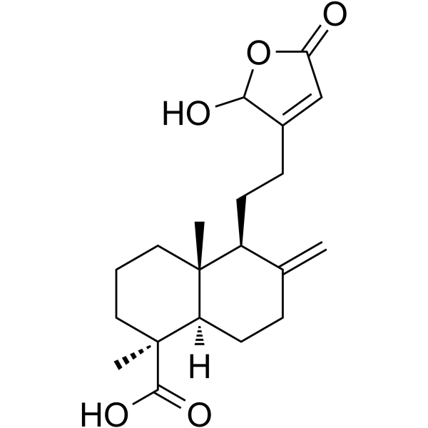 16-羟基-8(17),13-赖百当二烯-15,16-内酯-19-酸 结构式