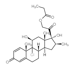 倍氯米松21-丙酸酯 结构式