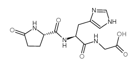 焦谷氨酰-组氨酰-甘氨酸 结构式