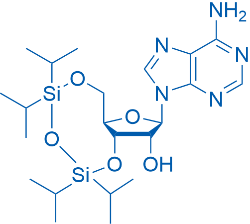 3,5-O-(1,1,3,3-四异丙基-1,3-二硅氧烷)腺苷 结构式