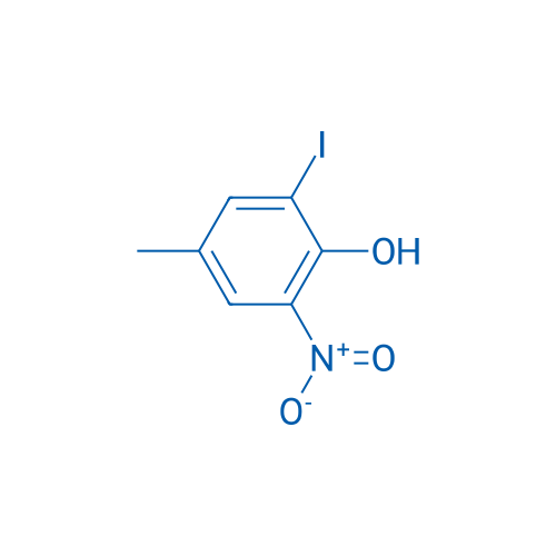 2-碘-4-甲基-6-硝基苯酚 结构式