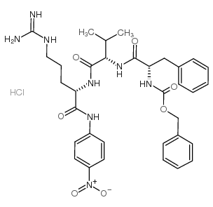 Z-Phe-Val-Arg-pNA 盐酸盐 结构式
