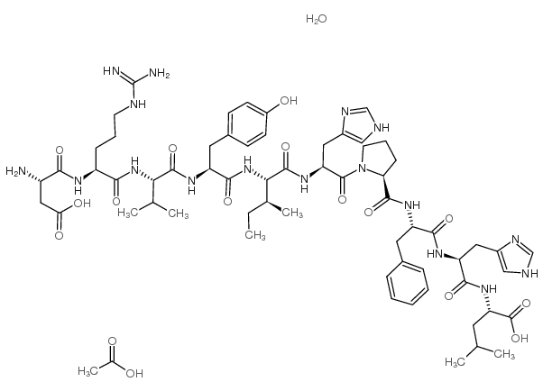 人血管紧张素I乙酸盐水合物 结构式