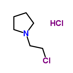 N-(2-氯乙基)吡咯烷盐酸盐 结构式