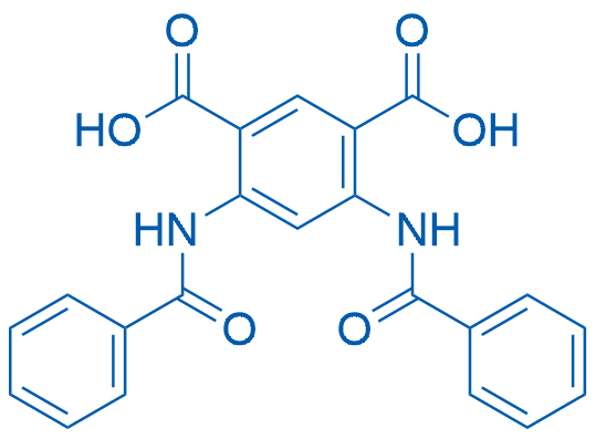 4,6-二(苯甲酰氨基)-1,3-苯二羧酸 结构式