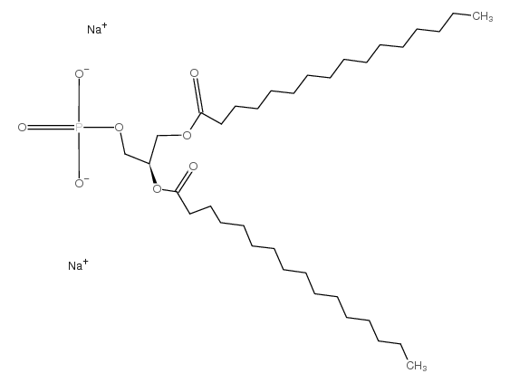 1,2-二棕榈酰基-sn-甘油基-3-磷脂酸二钠盐 结构式