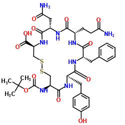 Boc-Cys-Tyr-Phe-Gln-Asn-Cys-OH 结构式
