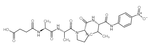 琥珀酰-丙氨酰-丙氨酰-脯氨酰-缬氨酰对硝基苯胺 结构式