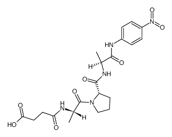 琥珀酰-L-丙氨酰-L-脯氨酰-L-丙氨酸对硝基苯胺 结构式