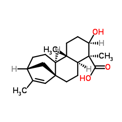 (3α,4α)-3-羟基贝壳杉-15-烯-18-酸 结构式