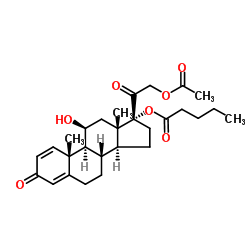 泼尼松龙醋酸戊酸酯 结构式