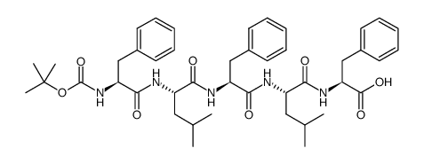 叔丁氧羰基-苯丙氨酰-亮氨酰-苯丙氨酰-亮氨酰-苯丙氨酸 结构式