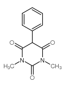 1,3-二甲基-5-苯基巴比妥酸 结构式